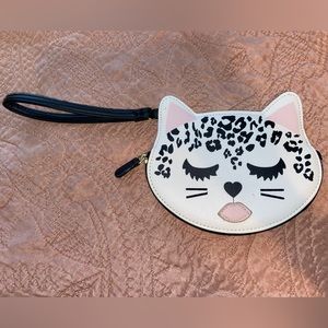 Betsey Johnson cat wristlet - NWOT